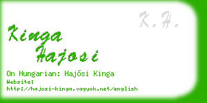 kinga hajosi business card